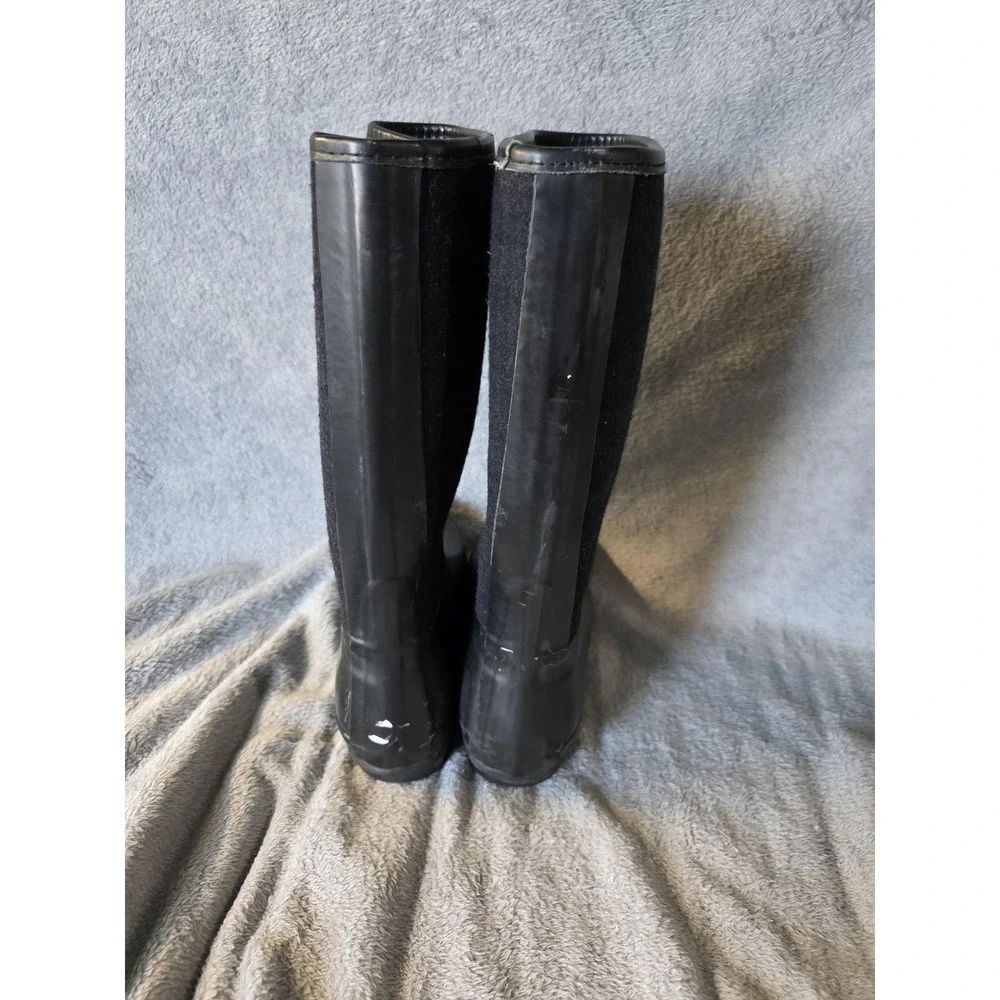 Hunter Arlen Rain Boots Mens 9 Black Mid Calf Waterproof Slip Resistant Rubber